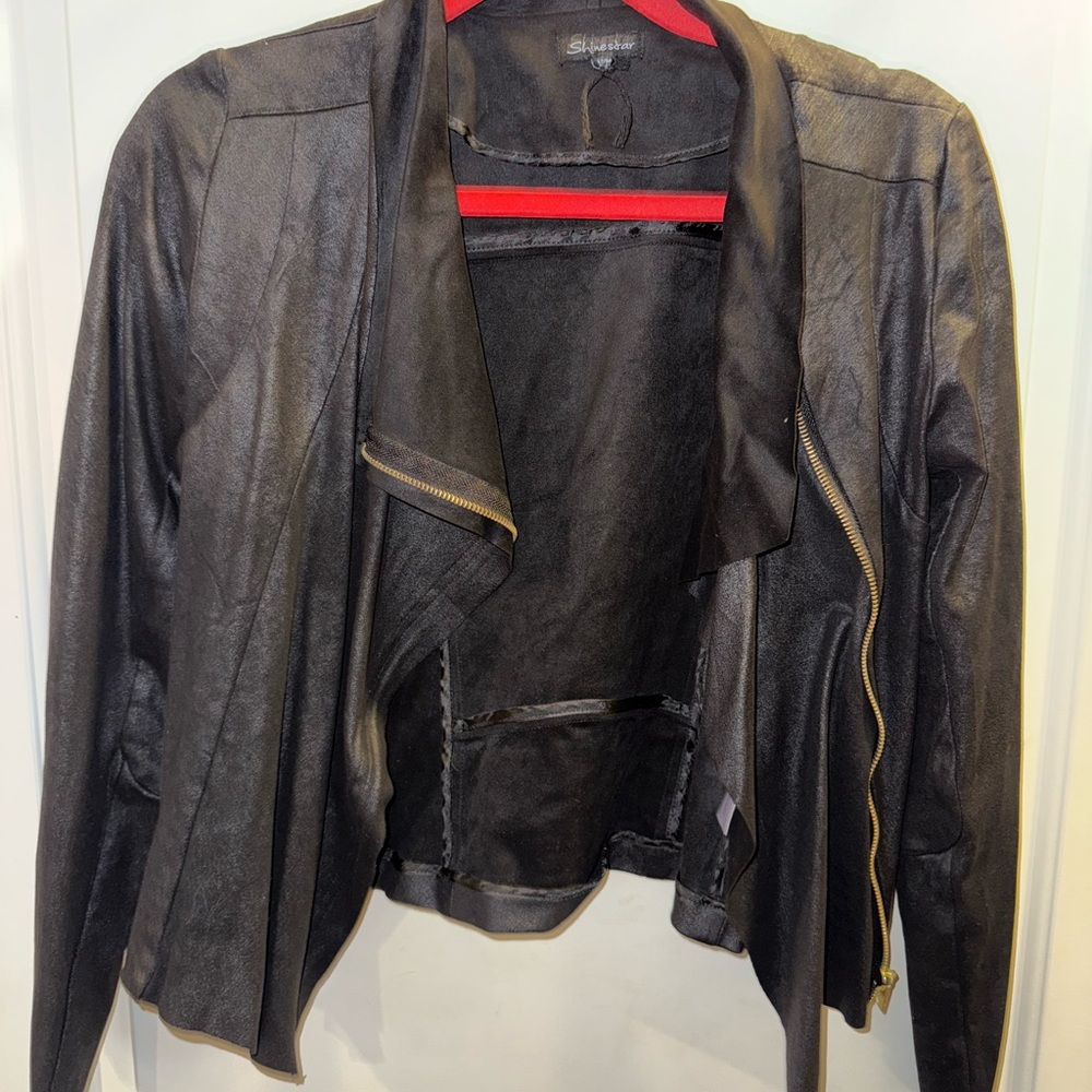 Shinestar Black  Jacket with Gold Accents